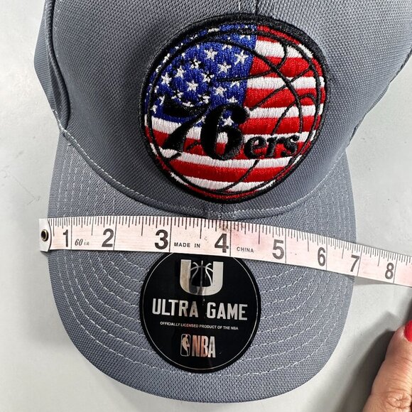 Ultra Games 76ers NBA Cap Phila Basketball Hat Fitted Back Baseball 6 Panel Grey - Picture 16 of 16